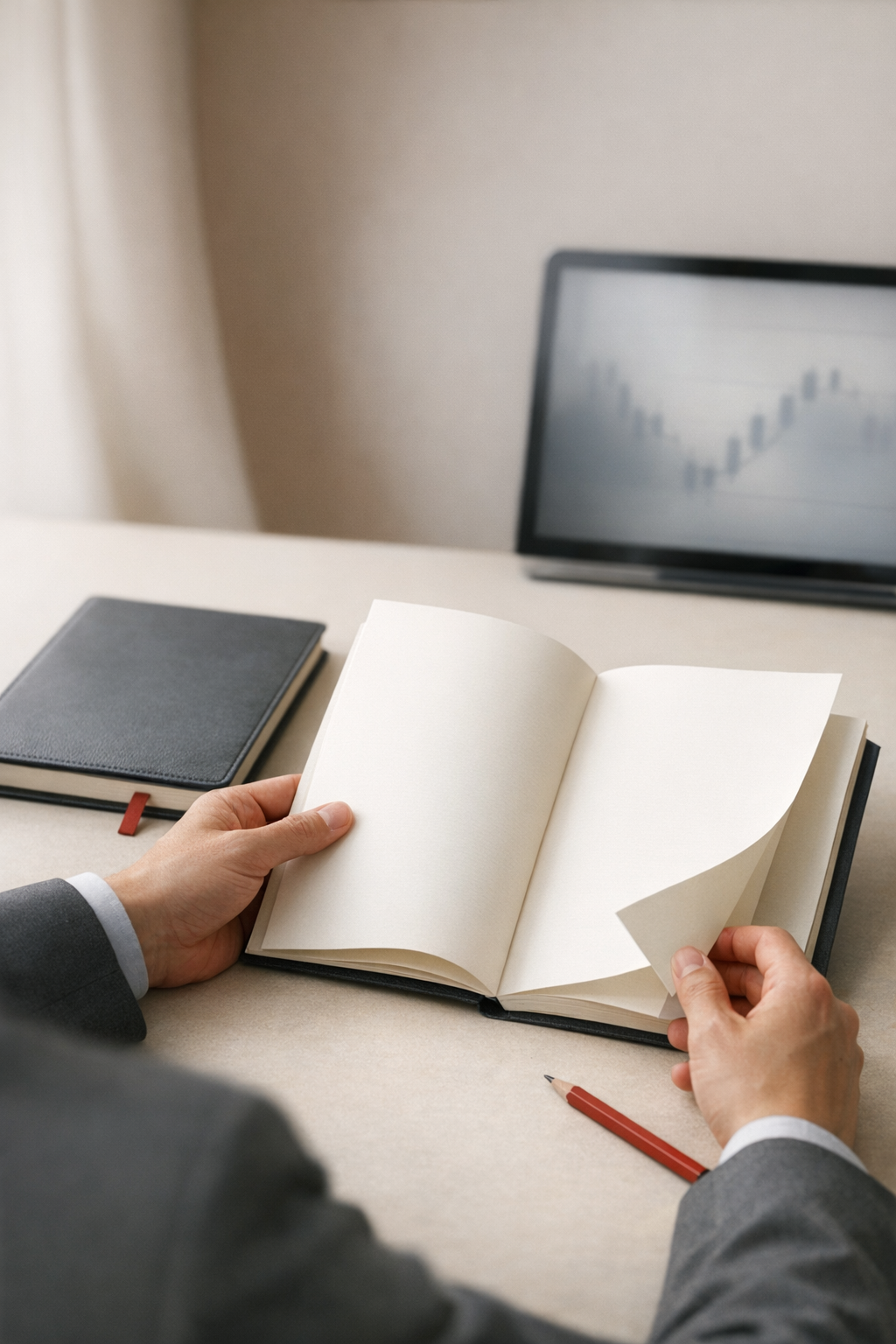 Photorealistic business education image for Pyeongantu 5-Minute School